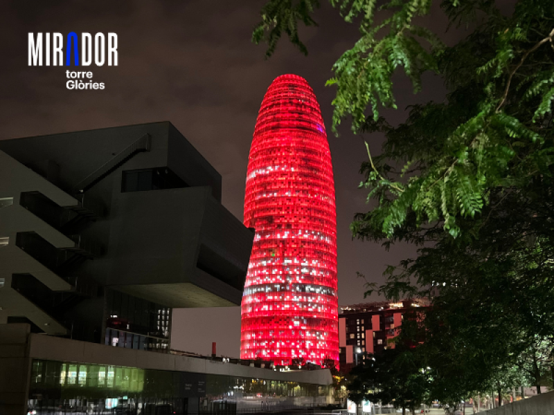 格罗里斯山(Torre Glories)将用红色灯光迎接中国新年 格罗里斯山(Torre Glories)将用红色灯光迎接中国新年